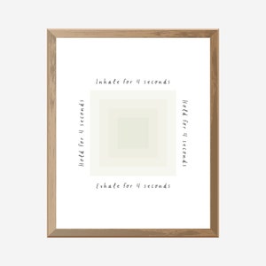 Box Breathing Wall Art Pastel Green Gradation, Simple Aesthetic ...