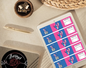 INSTANT DOWNLOAD Angel and Stitch Water Bottle Label