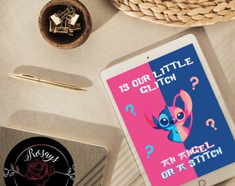 INSTANT DOWNLOAD Angel and Stitch Goodie Bag Label