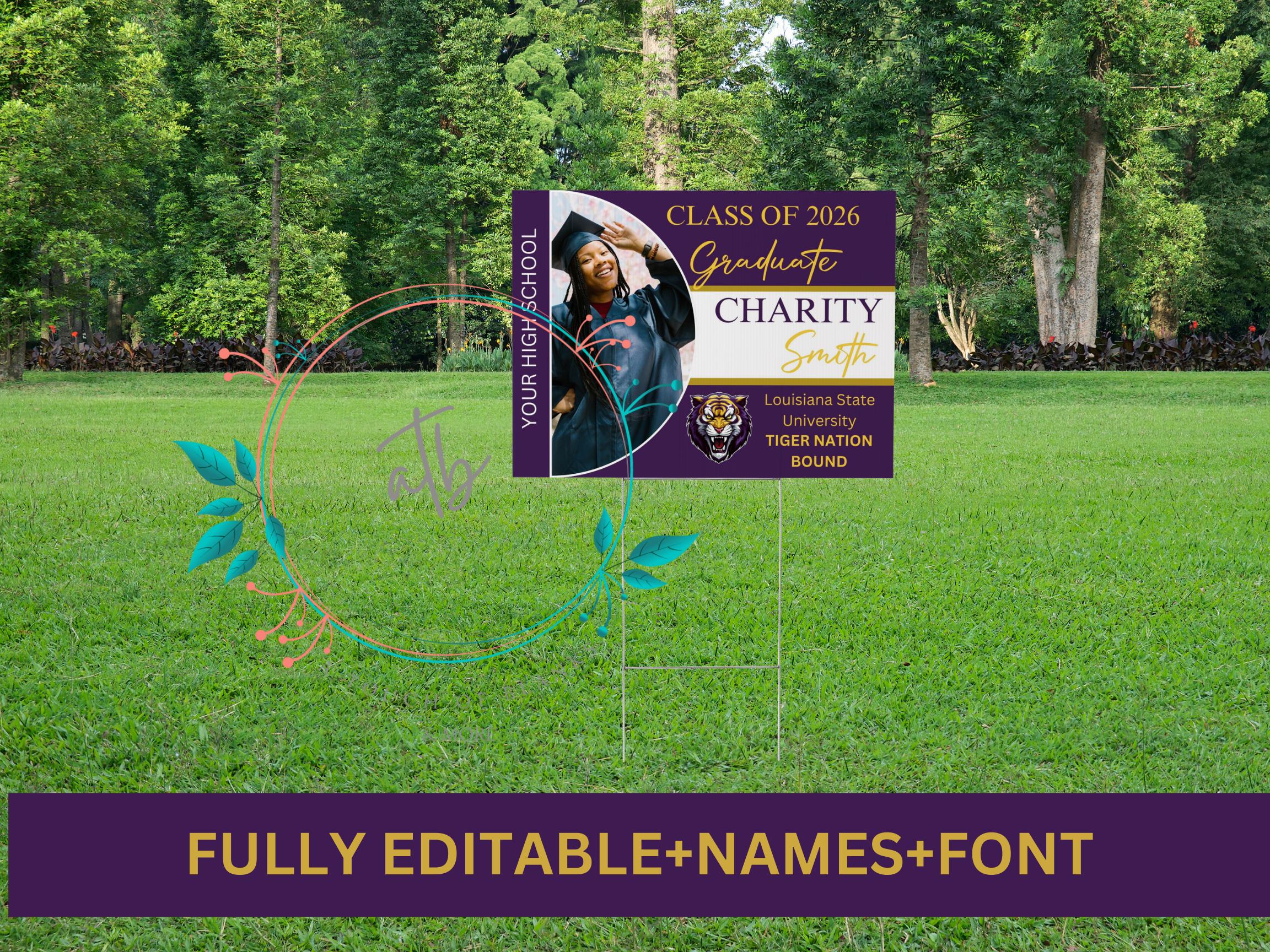 Graduation Yard Sign Template - Etsy