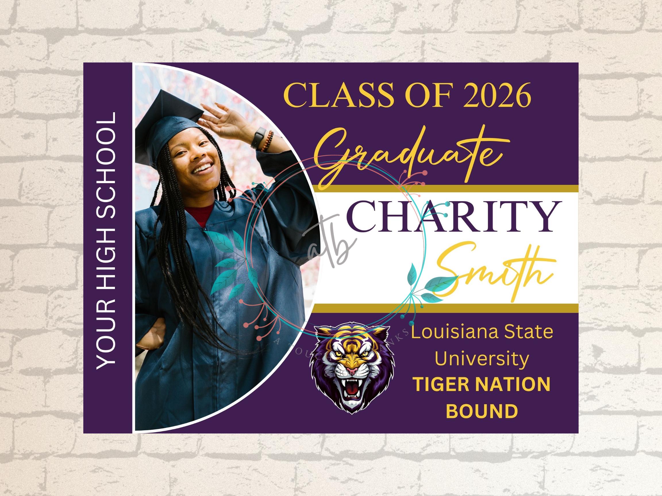 Graduation Generic Graduation Yard Sign Template - Etsy