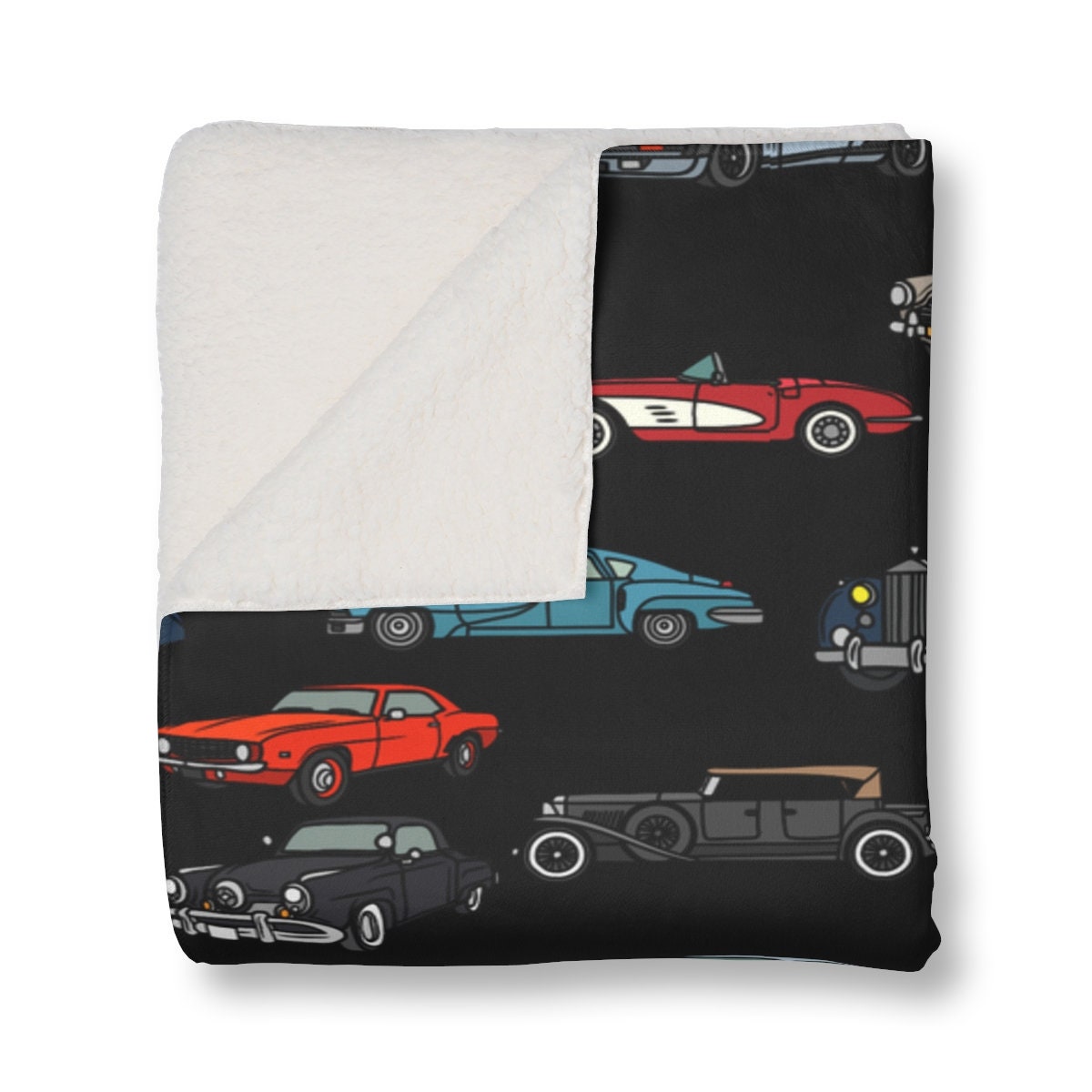 Classic Car Blanket Car Themed Blanket Sherpa Blanket Winter Blanket