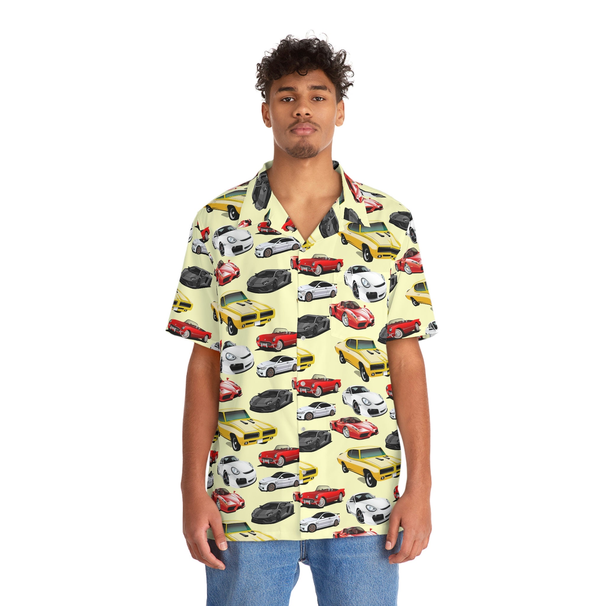Men's Classic Car Shirt Men's Car Show Shirt Men's Car Hawaiian Shirt sold by CharliWhite