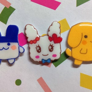 Cute Handmade Gift Pin Tamagotchi Characters Lovelitchi Mimitchi Pochitchi