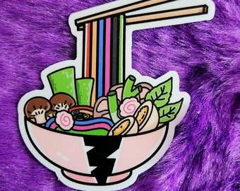 It&#39;s Ramen Time Matte Sticker | Power Rangers Inspired, Dino Fury Sticker, Ramen Sticker, Power Rangers Gift, 90s sticker, nostalgic gift