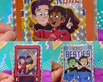 Lower Decks 3&quot; Holo sticker | star trek, sci fi merch, geek gifts