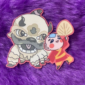 Air Temple Lion Dance | Air Bison Sticker, Chinese New Year, Anime stickers, Cute Cartoon Sticker, Nostalgic Childhood, Laptop Decal