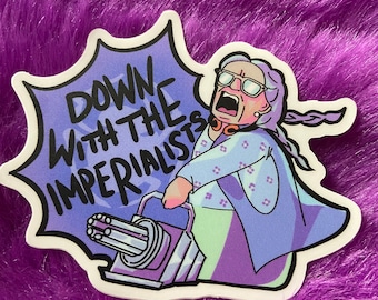 Nana&#39;s An Anti Imperialist | Matte 3&quot; Sticker | Comic book sticker, DC decal, Funny Superhero, comic book gift