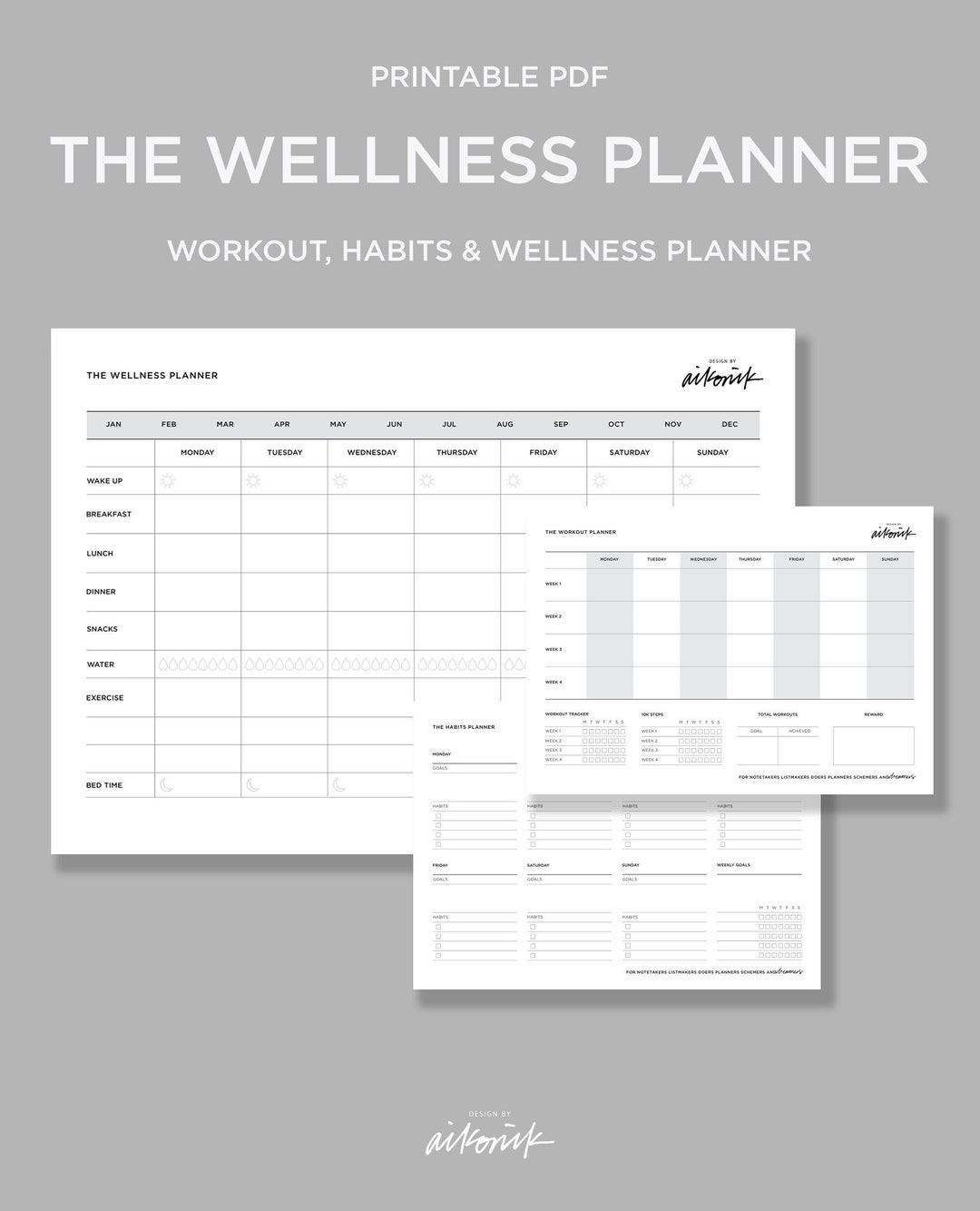 The Wellness Planner Printable Weekly Organiser Weekly - Etsy