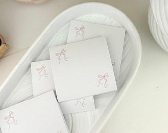 Pink Bow Sticky Notes: Christian Stationery, Bible Journaling (3x3 in)