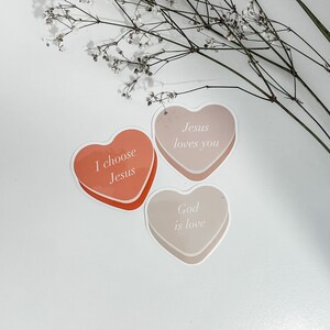 Heart Bible Verse Sticker Pack: Christian Stickers (Set of 3)