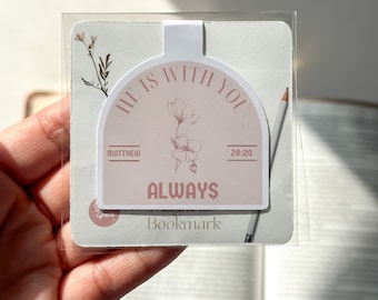 Christian Magnetic Bookmark, Matthew 28:20, Bible Verse