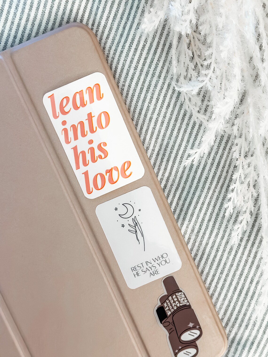 Lean Into Jesus Love Sticker Trendy Christian Stickers Faith - Etsy