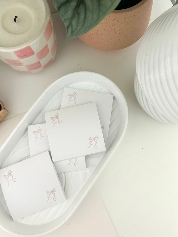 Pink Bow Sticky Notes: Christian Stationery, Bible Journaling (3x3 in)