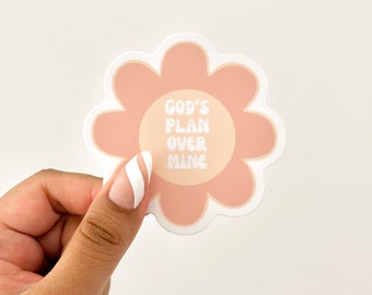 Gods Plan Over Mine Sticker, Christian Laptop Stickers, Christian Water  Bottle Stickers, Faith Stickers, Bible Stickers for Journaling 