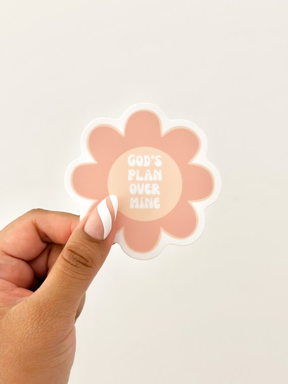 Gods Plan Over Mine Sticker, Christian Laptop Stickers, Christian
