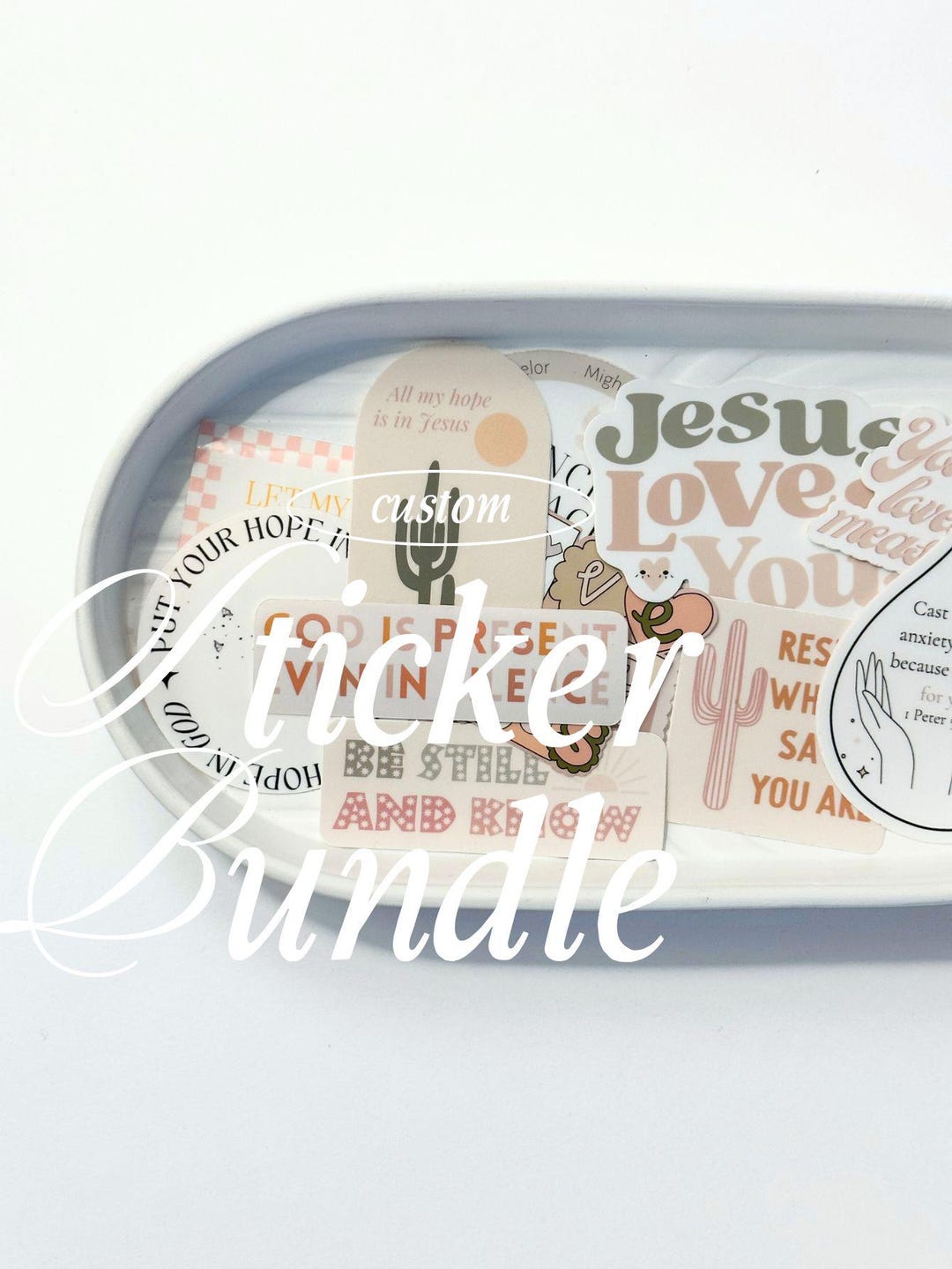 Custom Christian Sticker Bundle: Bible Verse Stickers - Etsy