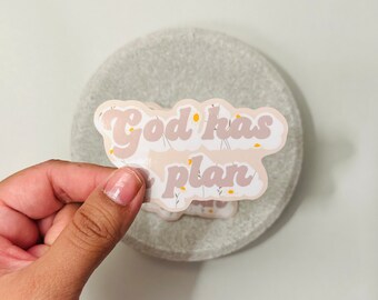 God Has a Plan Sticker, Jeremiah 29:11, Christian Vinyl Sticker