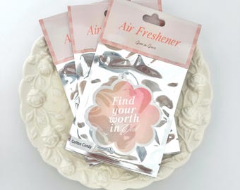 Find Your Worth in God Air Freshener - Christian Gift, Cotton Candy Scent