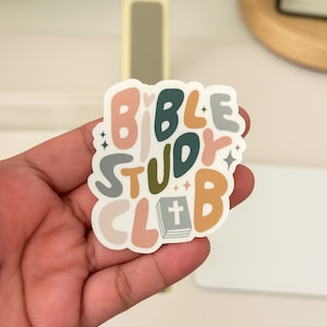Bible Study Club Sticker: Glossy Christian Vinyl Decal
