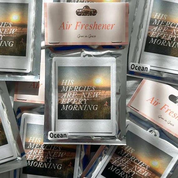 Christian Girl Car Air Freshener, Bible Verse Gift, Ocean Scent