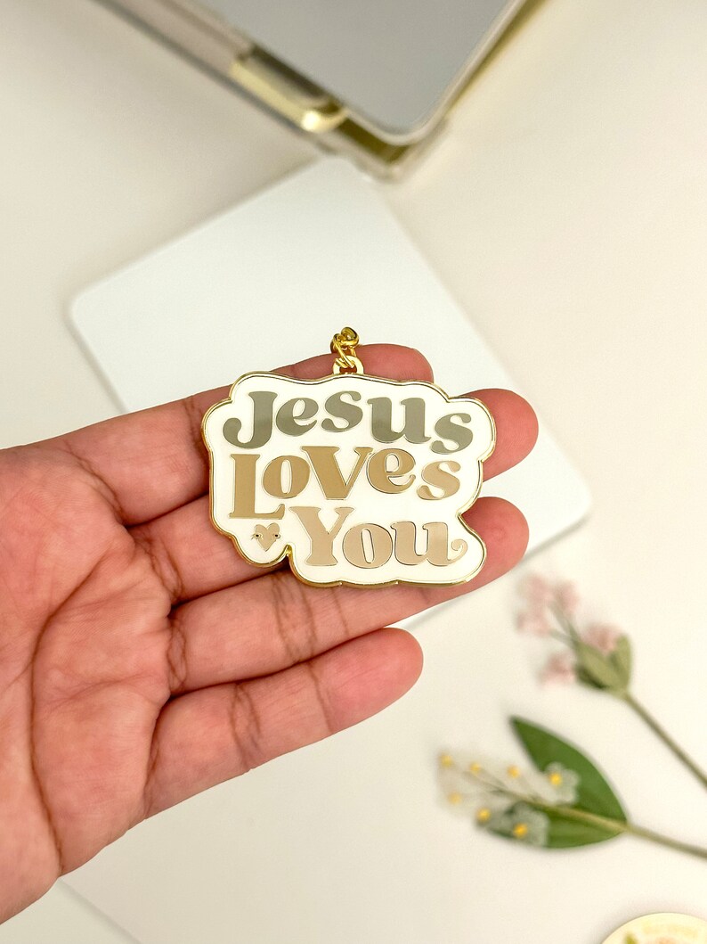 Jesus Loves You Key Chain, Trendy Christian Gift, Christian Girl ...