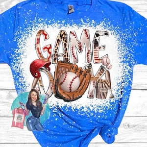Baseball Game Day Bleached T-Shirt