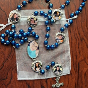 Picture Rosary with 7 pictures | Custom Rosary | Memorial Gift| Rosario Personalizado Con Foto | Personalized Keepsake