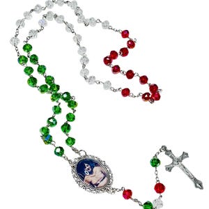 Catholic Rosary Necklace with Picture | Custom Rosary| Personalized Rosary with Picture| Memorial Gift| Personalized Keeps