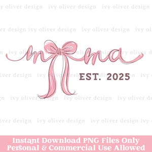Lazo rosa coqueto Mamá PNG Descargar Día de la Madre Png Diseño de camiseta de mamá Sublimación Gráfico Mamá Png Camiseta de moda Png Regalo para nueva mamá Est Png