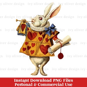 Clipart PNG retrò di San Valentino, Alice nel paese delle meraviglie Coniglio bianco PNG Design di sublimazione vintage di San Valentino, Maglietta di San Valentino PNG Artigianato stampabile