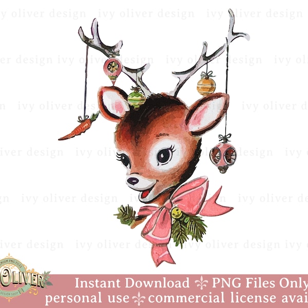 Pink Reindeer Download Etsy