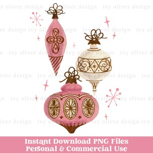Adorno navideño retro: descarga PNG para sublimación