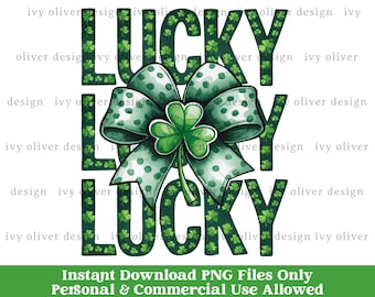 Green Coquette Bow St Patricks Day PNG: Shamrock Digital Download