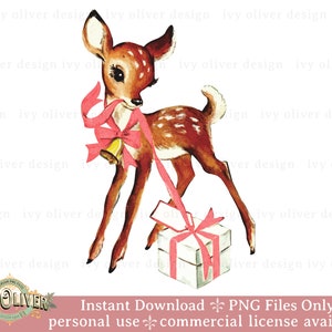 Retro Rentier rosa Weihnachten PNG Sublimationsgeschenk-Download, Vintage Weihnachtscliparts, Retro Weihnachts-Shirt Design, Mutter Geschenk für Baby Reh