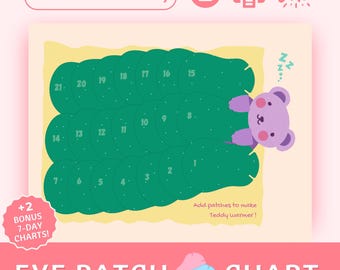 Lazy Eye Patch Reward Chart: Occlusion Therapy Motivation (Digital Download, Medium Size Patches)