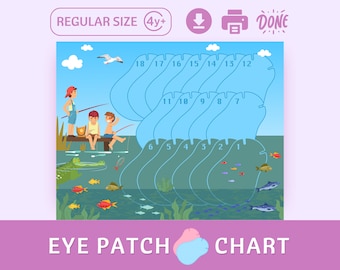 Kids Eye Patch Reward Chart, Amblyopia Treatment (Digital Download)