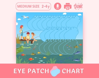 Kids Eye Patch Reward Chart: Amblyopia, Strabismus Treatment (Digital Download)