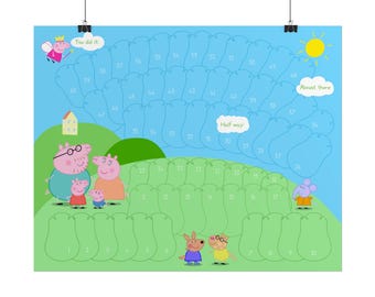 Eye Patch Reward Poster 60-Day Physical Chart for Lazy Eye Treatment - Medium Size