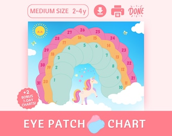 Kids Eye Patch Reward Chart: Amblyopia, Strabismus (Digital Download)