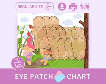 Trolls Eye Patch Reward Chart: Amblyopia Strabismus Treatment (Digital Download)