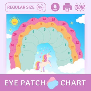 Augenklappe Amblyopie Reward Chart Kids Faule Augenklappe Schielen Behandlung Poster Eyepatch Chart Kinder Okklusionstherapie Optometrie Printable