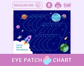 Eye Patch Reward Chart, Amblyopia Occlusion Therapy (Digital Download)
