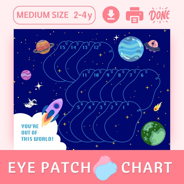 Eye Patch Reward Chart Eye Patch Chart Amblyopia Eye Patch Poster Kids Eye-Patch Lazy Eye Patches Strabismus Occlusion Therapy Optometry