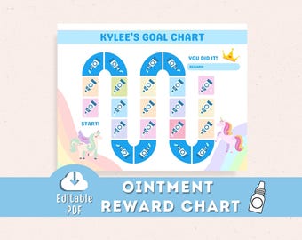 Lazy Eye Ointment Reward Chart, Amblyopia Strabismus Tracker (Editable Printable PDF)