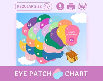 Kids Eye Patch Reward Chart, Lazy Eye Treatment (Digital Download)