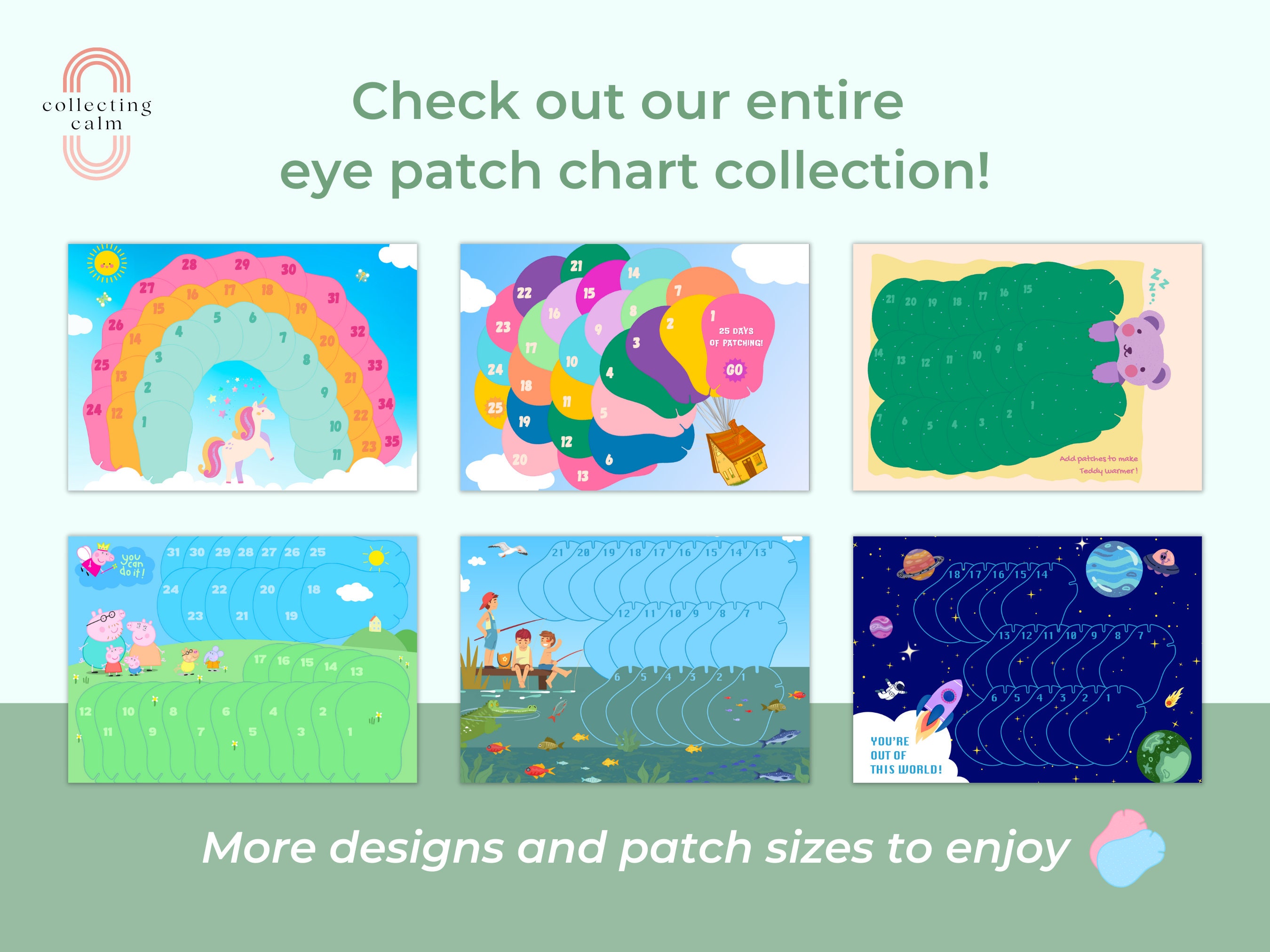 Eye Patch Reward Chart Eyepatch Chart Amblyopia Lazy Eye Treatment Kids ...