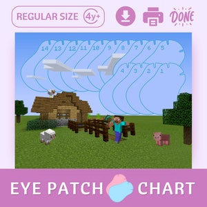 Belöningstabell för ögonlappar för barn vid amblyopi och strabismus (digital nedladdning)