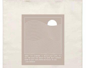 Grief is love tote bag