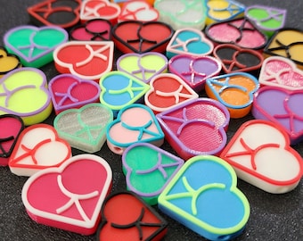 RAVE BOOTY heart-shaped kandi beads